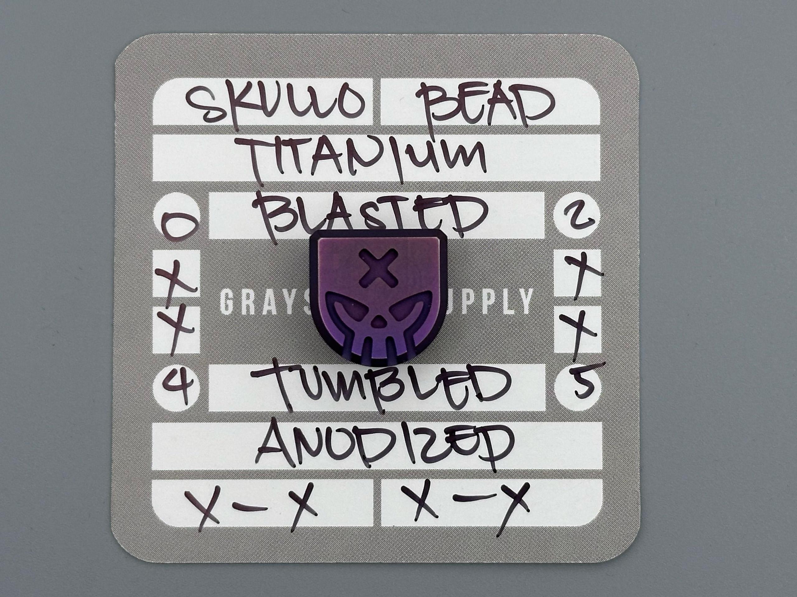 Skullo Bead Ti purple